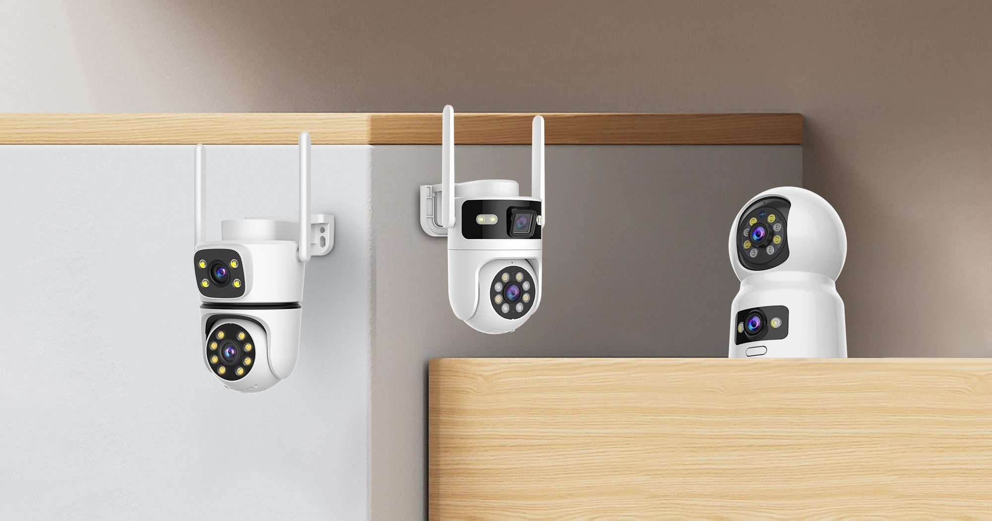 Dual-lens WiFI Smart Cameras